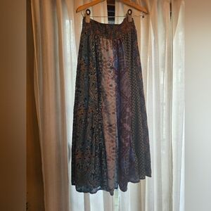 EARTHBOUND Multicolor Patchwork Maxi Skirt